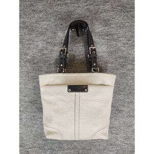 Coach BO972-F13089 White and Black Leather 3.5 x 10 x 10 Silver Hardware